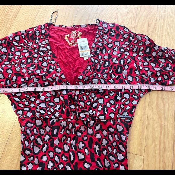 Red by Marc Ecko Red Cheetah Blouse - Picture 5 of 15